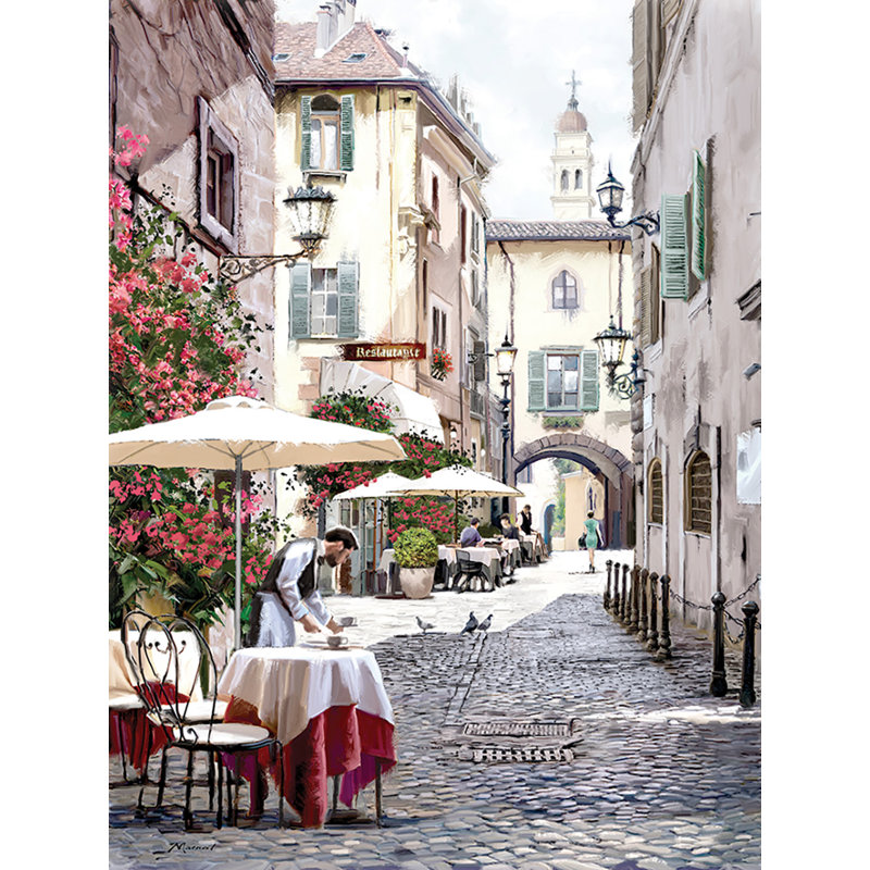 Cobbled Street by Richard Macneil - Painting on Canvas, 40 cm H x 30 cm W x 3.8 cm D