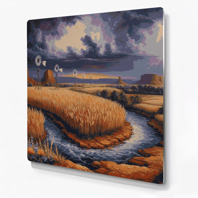 USA State Oklahoma Brown Metal Wall Art