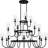 Viscount 18-Light Matte Black Chandelier