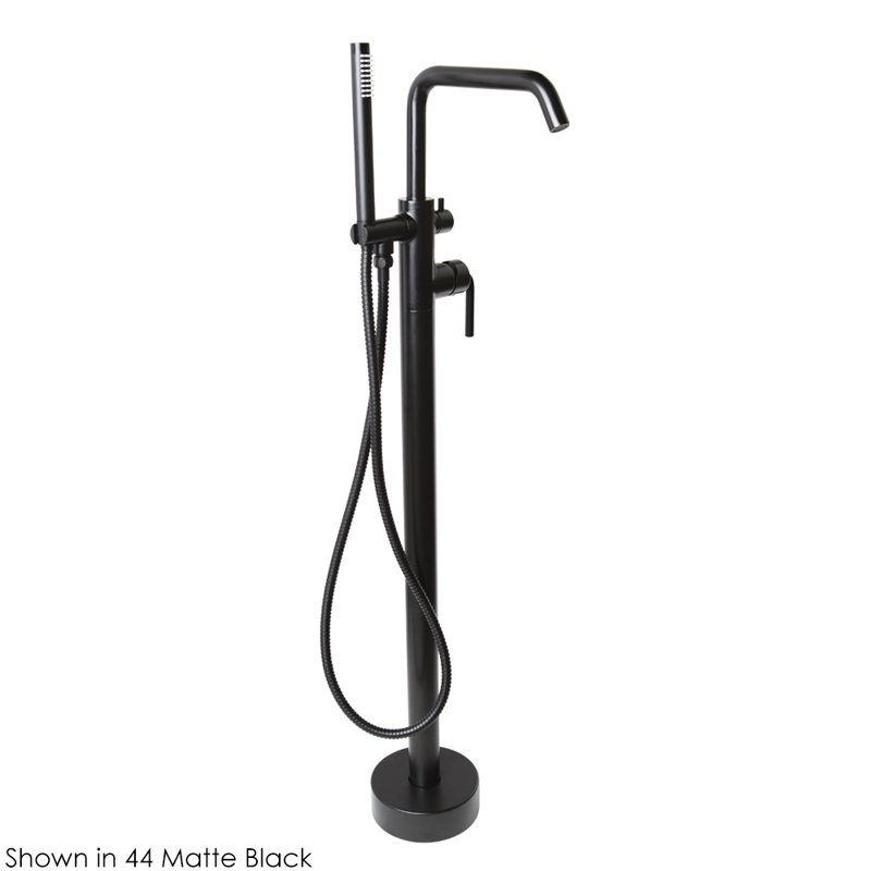 Cigno Tub Filler with Diverter, Matte Black