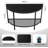 Glass Half Moon Console Table 2 Tier Narrow Entryway Table With Gold Metal Frames, Modern Couch Table Small Entry Way Tables, Easy Assembly, Clear Glass Gold Frames-568817570
