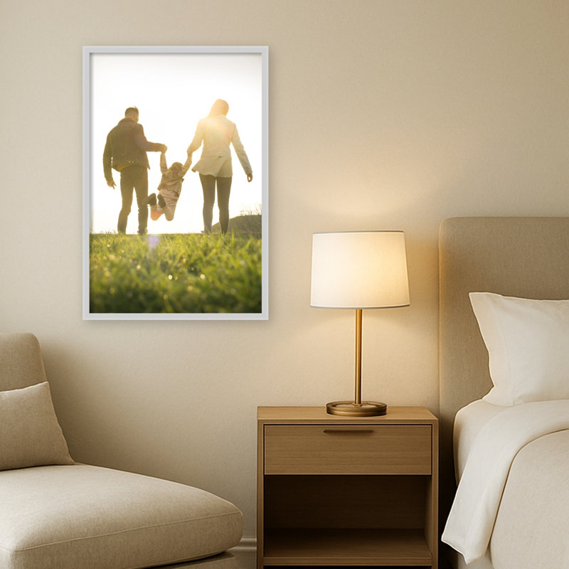 Cadre photo incliné en bois, 24 x 36, Incliné argent