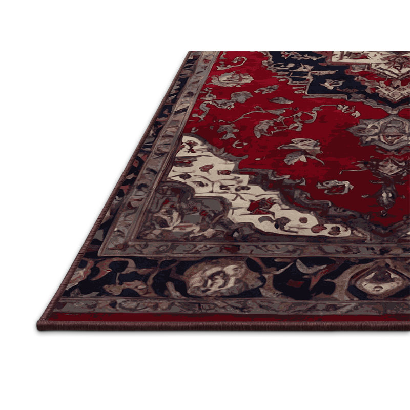 Tapis rouge soyeux et moelleux, Tapis de couloir 2 pi x 4 pi