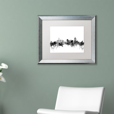 « cincinnati horizon b&w », impression encadrée