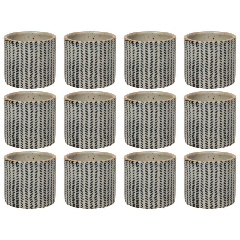 Set of 12 Houndstooth Element Napkin Ring