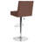 Blanco Adjustable Height Tufted Back Barstool w/Accent Nail Trim in Gray LeatherSoft-749928982