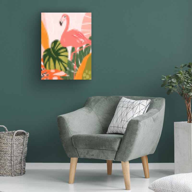 «Pixel Tropics II» sur toile, H 24 po x l 18 po