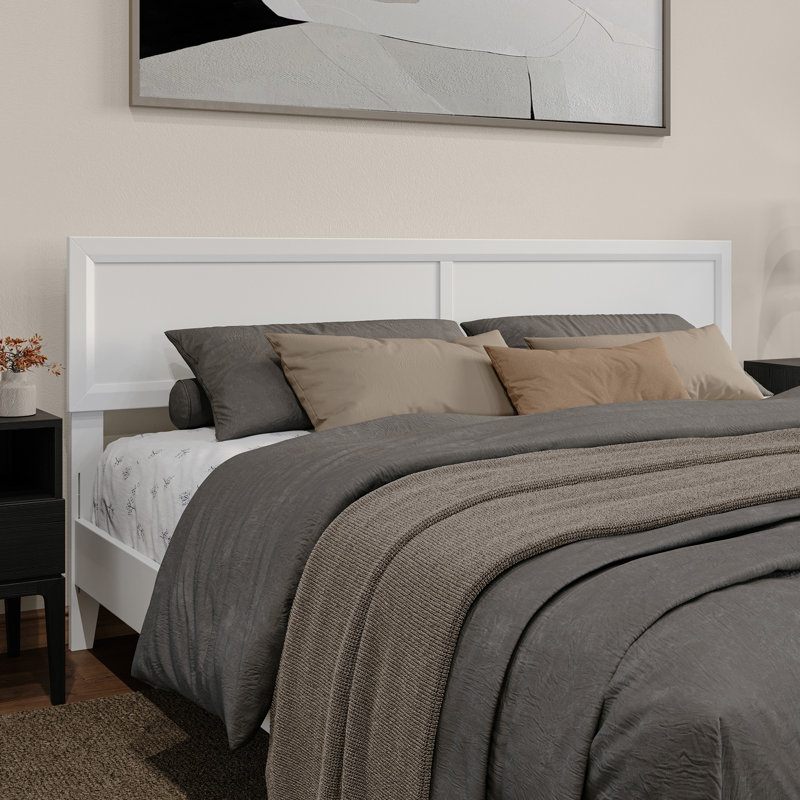 Avaleen Wood Headboard, King, White