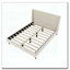 Lit plateforme tapissier avec tête de lit à oreilles, pieds en bois, aucun sommier requis-289412821-289412816