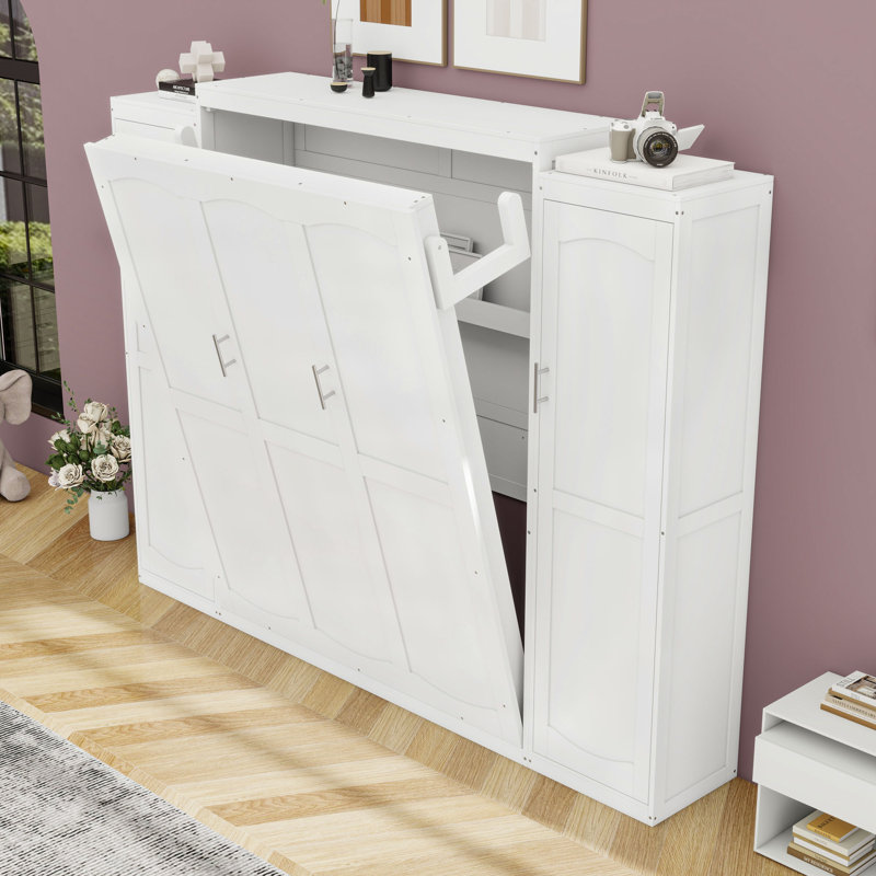 Lit escamotable avec deux garde-robe et tablette, Double