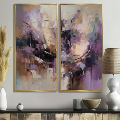 «Mauve Minimalims Enchantment» - art mural mauve