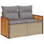  Ensemble de canapé de jardin beige