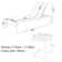76.8" Long Reclining Chaise Lounge Set with Table