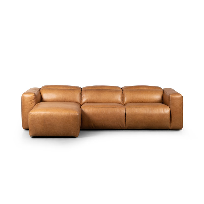 Radley Chaise Sectional, Left Hand Facing, Sonoma Butterscotch Top Grain Leather