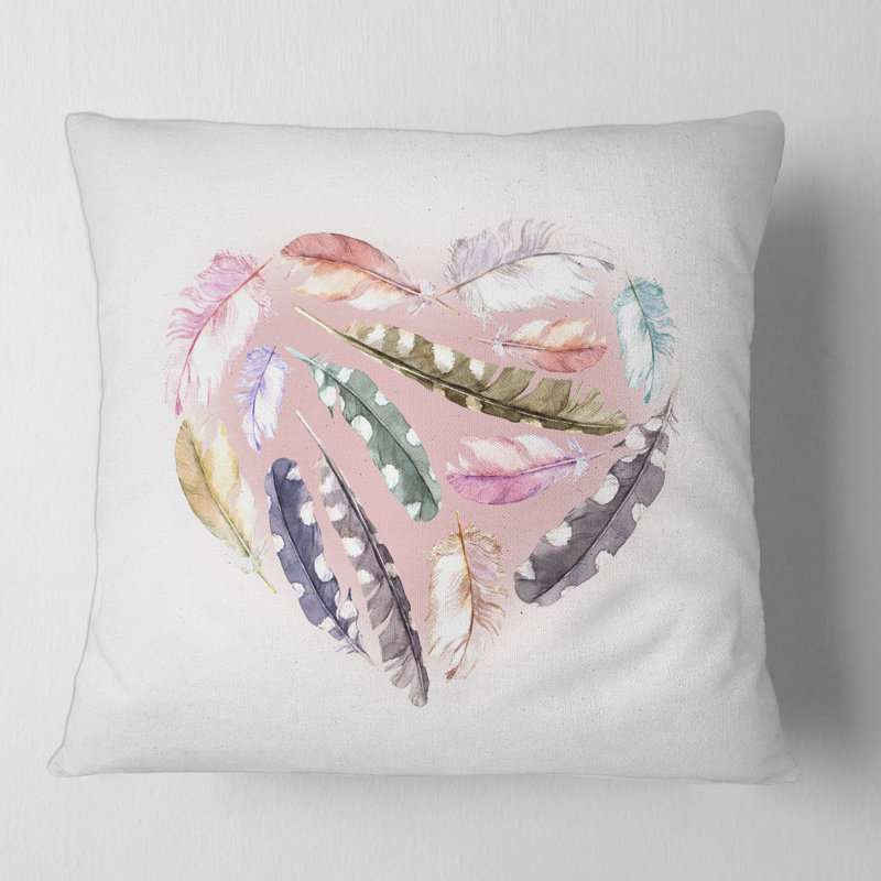 Housse et insert de coussin carré en plumes, 18" x 18"