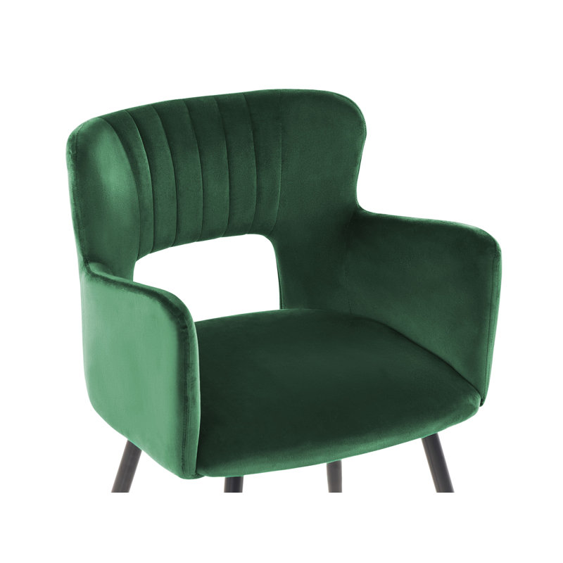 Kirssy Upholstered Dining Chair, Emerald Green, 2