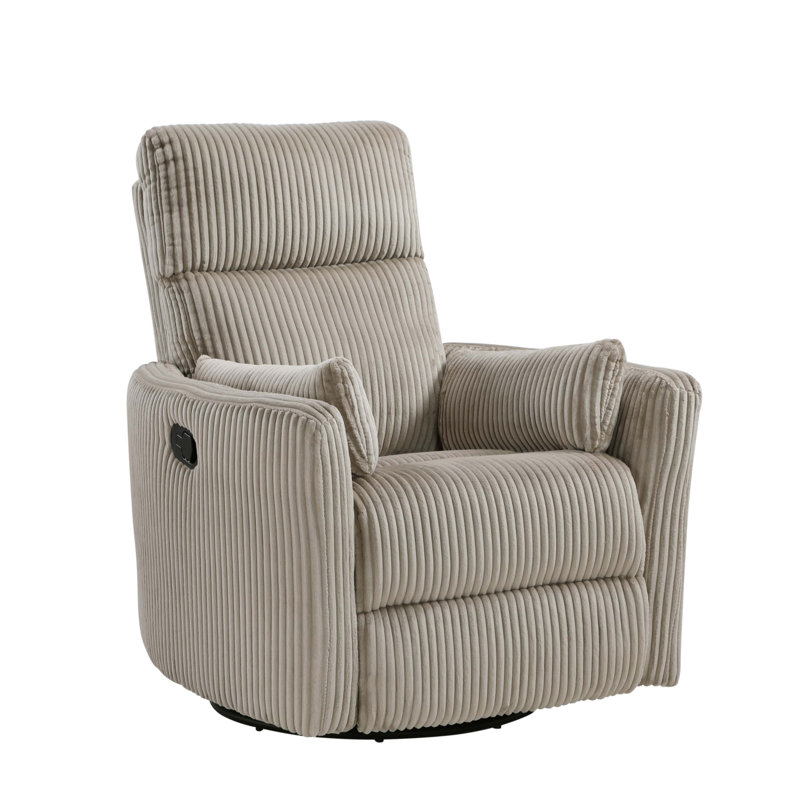 Corduroy Fabric Upholstery Accent Chair, Taupe