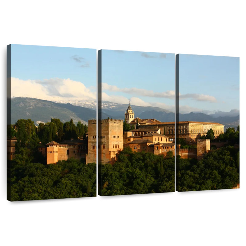 Palais de l'Alhambra en Espagne, H 20 po x l 33 po