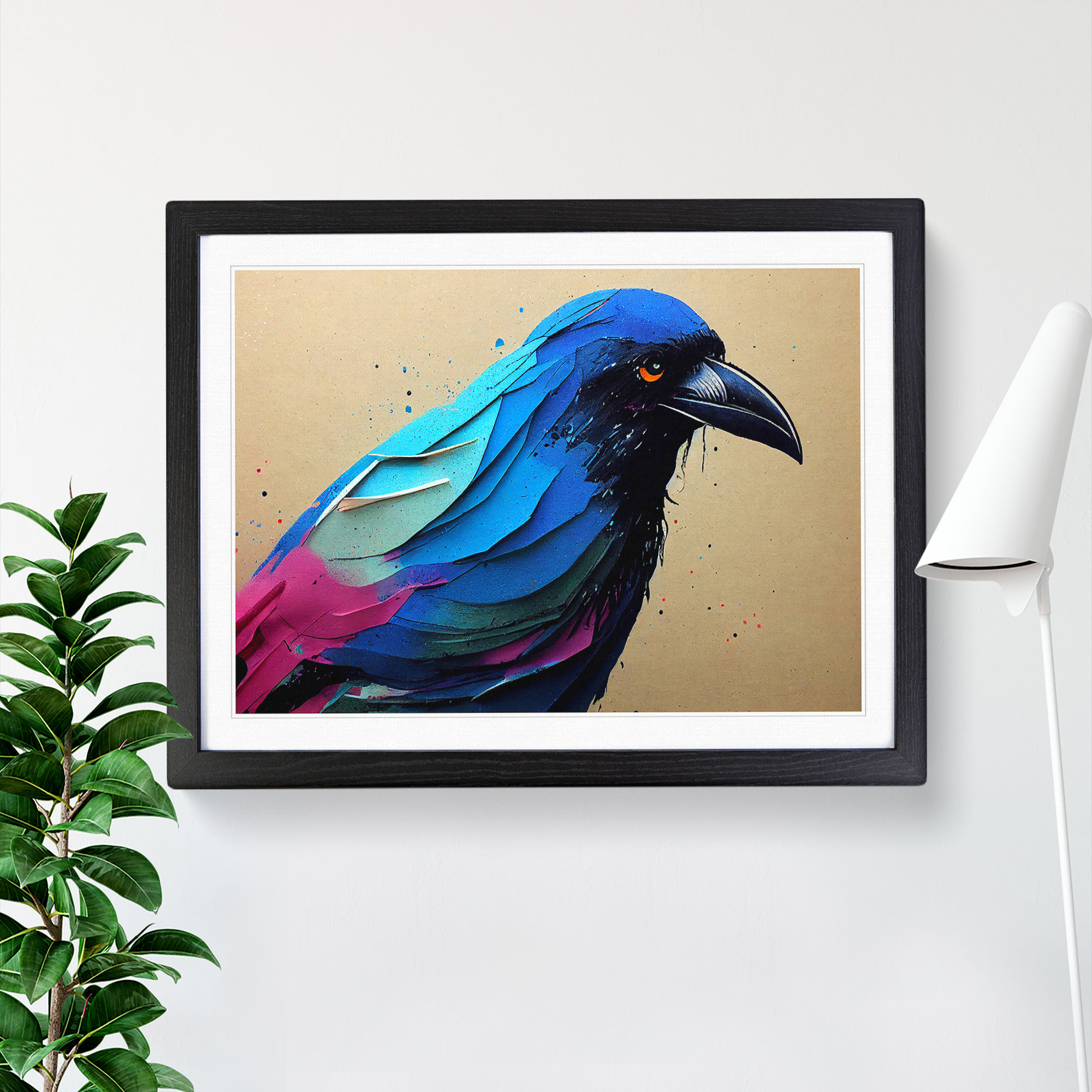 Alpen Home Iconic Crow Bird Abstract - Picture Frame Painting | Wayfair ...