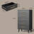 Jakyria 5-Drawer Tall Chest with Modern Black Finish, Metallic Handles, Engineered Wood Construction, Anti-Tilt Design-727794326