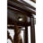 Goode Locking Slide Door 5 Shelf Curio Cabinet in Deep Cherry Brown