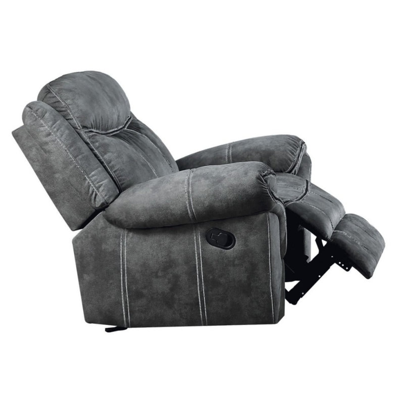 Upholstered Home Theater Seat, Gray Velvet