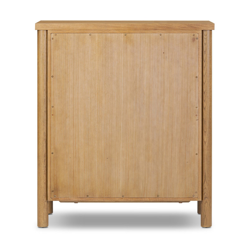 Roark 5 - Drawer Dresser, Saddle Brown Veneer