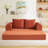 Foldable Modular Corduroy Sofa Bed Convertible Floor Couch , No Assembly Required for Living Room, Bedroom, or Office-127301837-128552533