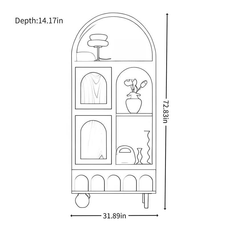 Modern Simple and Light Luxury Display Cabinet