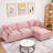 102" Chenille L-Shape Modular Sectional – Memory-Foam Cloud Seats, Movable Ottoman, DIY Bed or Chaise. No-Tool 30-Min Assembly-489805261