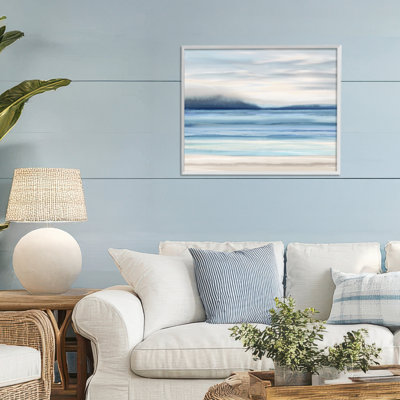 Giclée encadrée de l'horizon abstrait apaisant, design par Amber Sterling