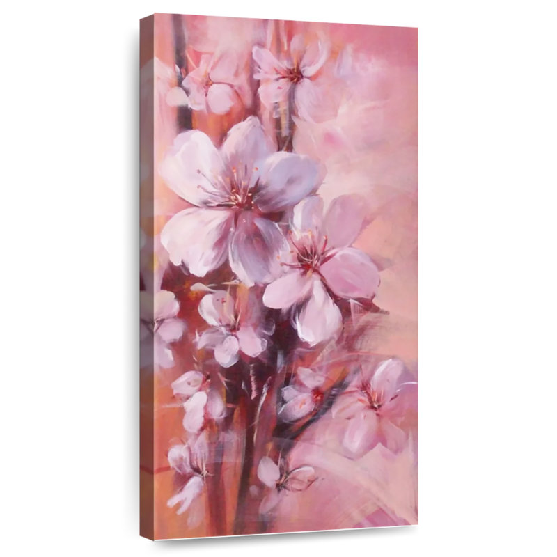 Fleurs d'amandier japonais, H 42 po x l 21 po