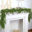 2 guirlandes de pin artificielles Norfolk, guirlande de pin d'hiver Real Touch, guirlande de verdure artificielle pour table, manteau de cheminée, mur, décorations de Noël intérieures et extérieures (2, 6 pi)
