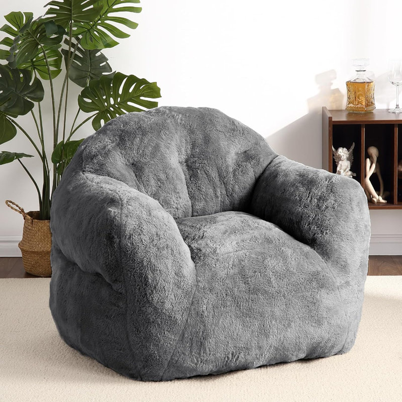 Fauteuil à billes Plush, Gris foncé