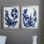 «Indigo Brush Blooms I», reproduction encadrée de qualité supérieure - prête à être accrochée-47904483-47904485