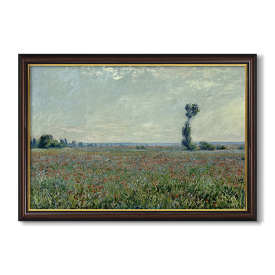 Poppy Field, 1881-Claude Monet-Custom Framed Canvas