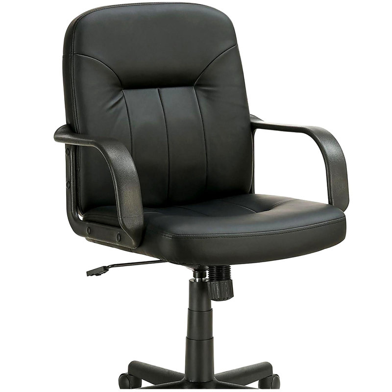 Chaise de bureau noire à roulettes