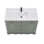 Meuble-lavabo simple 48 po en bois massif avec plateau en marbre d'ingénierie de 1 po-1561752536