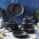 HENCKELS Capri Cookware Set Grey 11 Piece, Aluminum