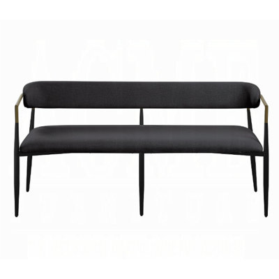 Banc Jaramillo au fini chenille noir