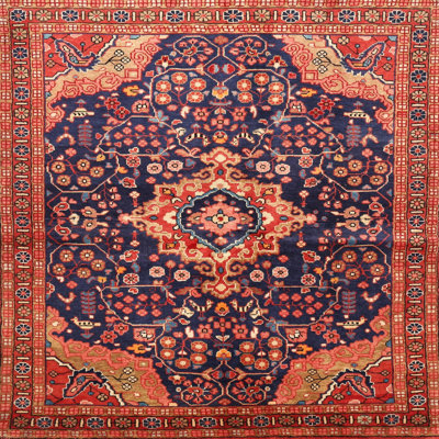 Tapis oriental rouge / beige