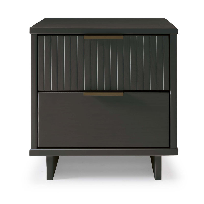 Granville 18" Nightstand In Charcoal Gray  (Only Nightstand), Charcoal 
