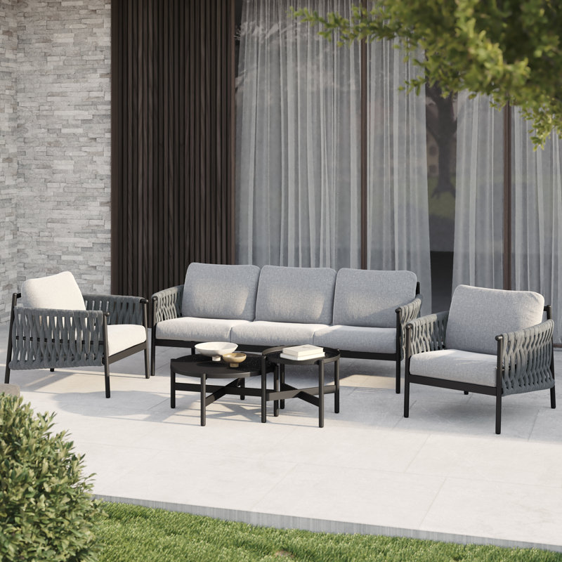 Arlend 5 Piece Sofa Seating Group With Removable Olefin Cushions
