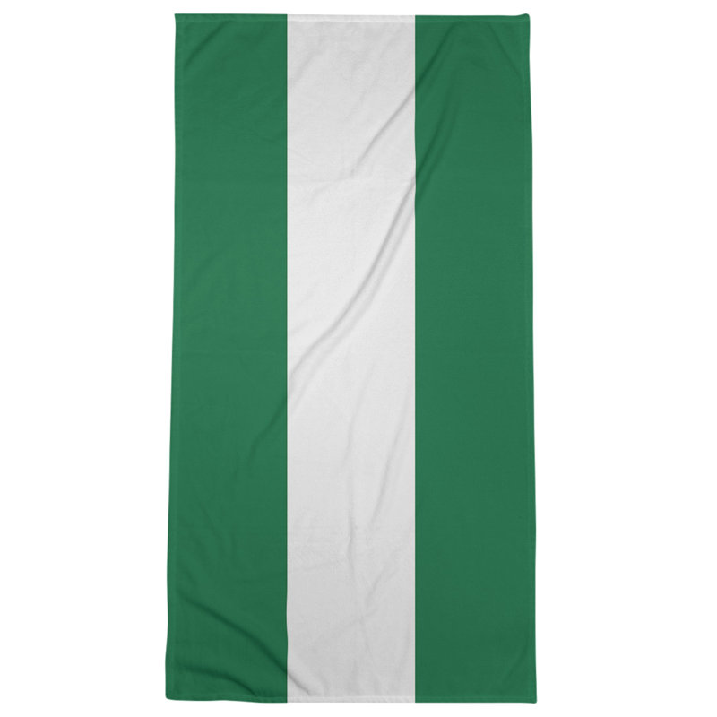 Beach Towel, Dark Green/Off White