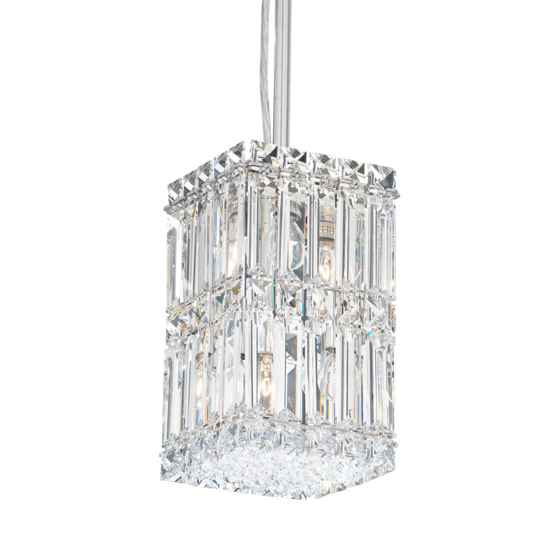 Quantum 6 - Light Pendant, 9", Strass Silver Shade