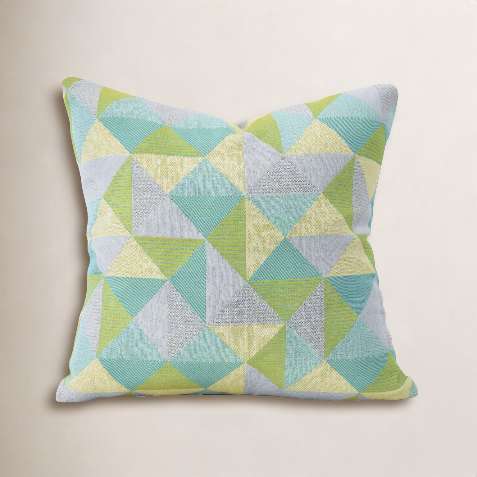 Pacifica Geometric Indoor/Outdoor Throw Pillow, Ruskin Lagoon, 24"H x 24"W
