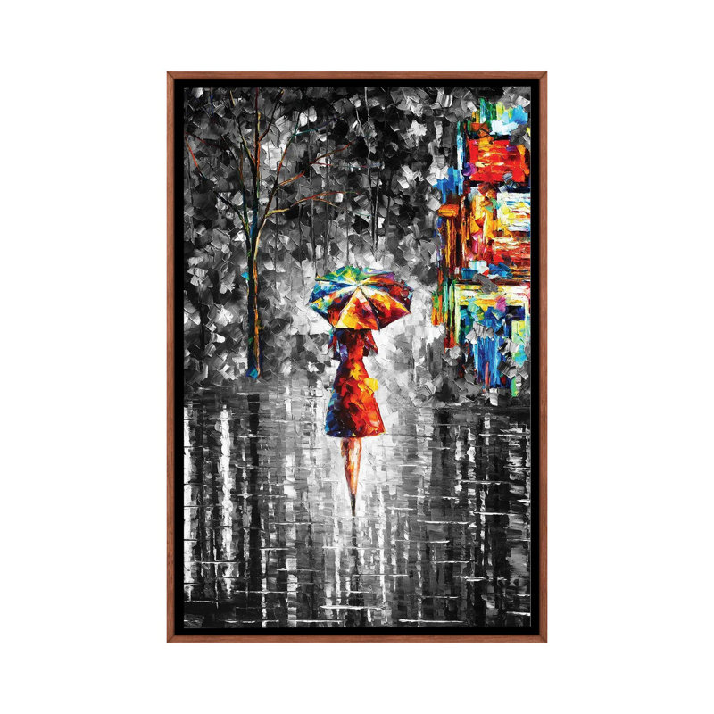 «Rain Princess B&W», reproduction d'art sur toile encadrée, H 26 po x l 18 po, Brun