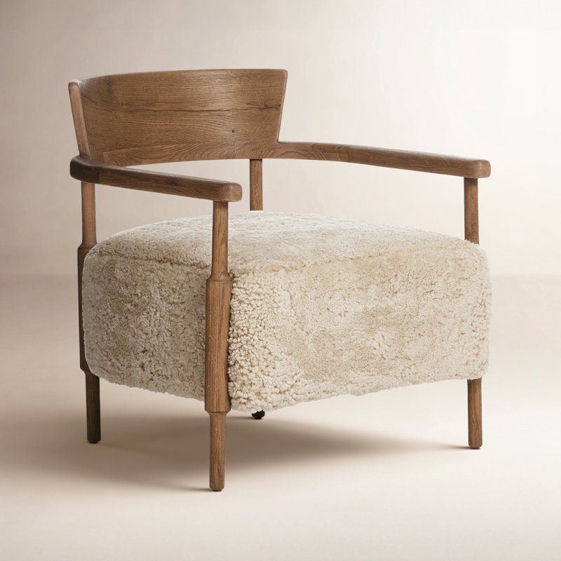 Bennett Chair, Beige Shearling