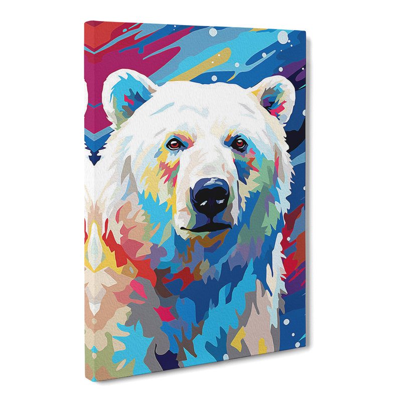 Polar Bear Pop - Wrapped Canvas, 76cm H x 50cm W x 3cm D