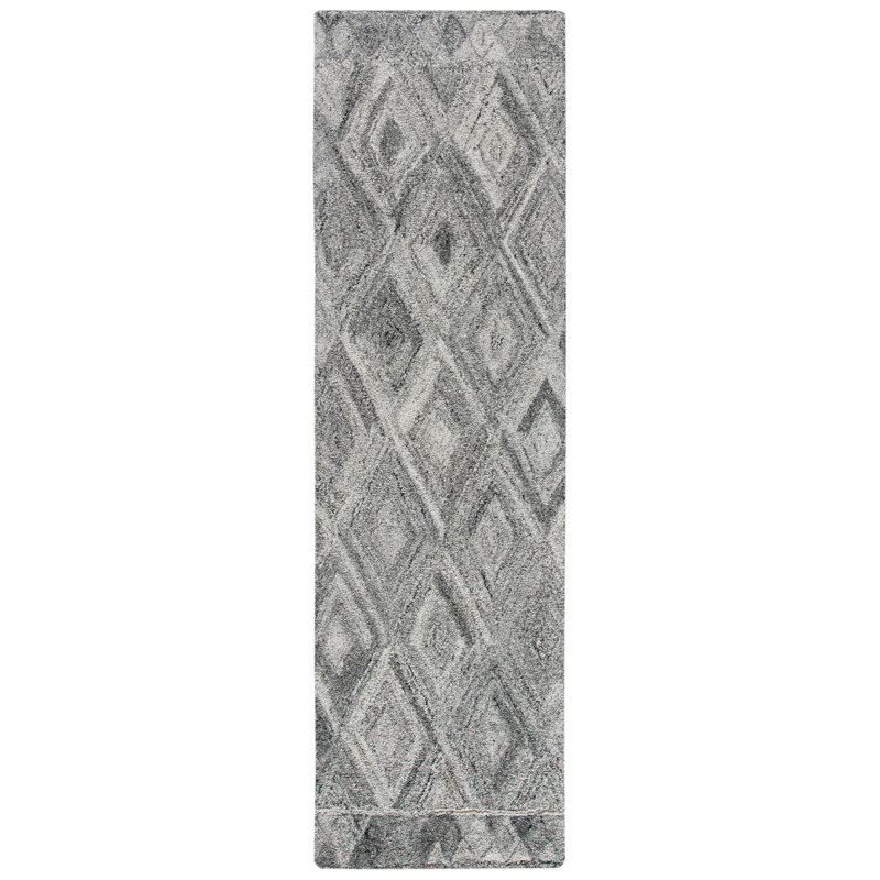 Hamm Hand Tufted Performance Geometric Rug, Runner 2'3" x 8'